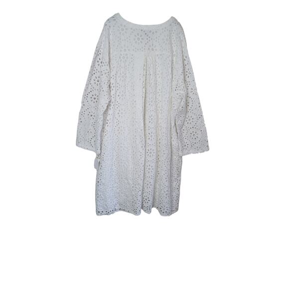 New June + Vie white eyelet sheath midi dress 3X 30/32 - Picture 9 of 15